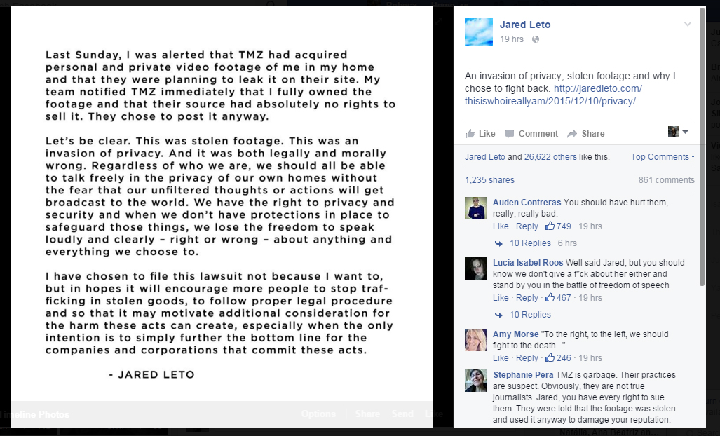 Jared Leto - Facebook