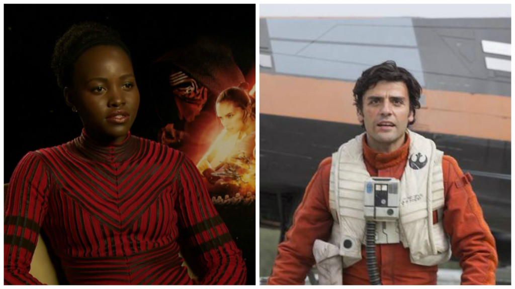 Lupita Nyong'o dá voz à pirata Maz Kanata e Oscar Isaac, que dá vida ao piloto Poe Dameron