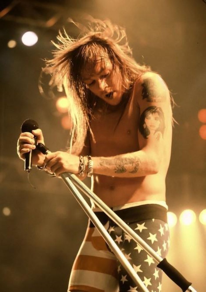 Axl Rose, claro, foi estrela de curiosas histórias no Rock in Rio II, em 1991. Foto: reprodução de internet.